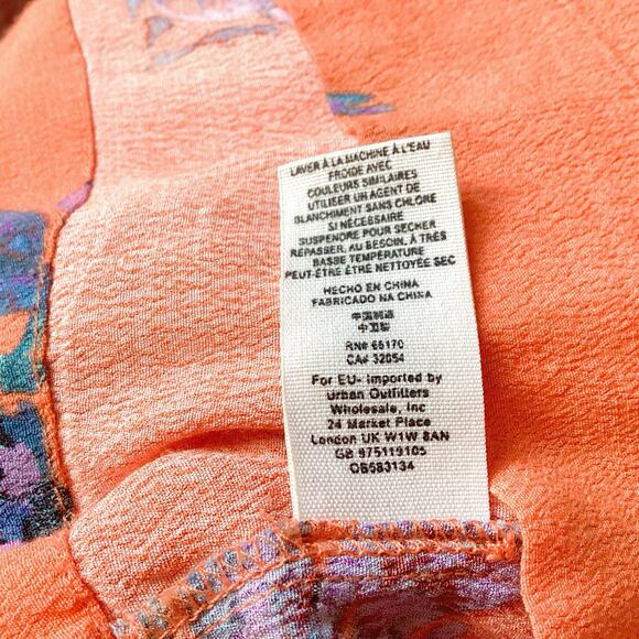 Free People Orange Crop Wide Leg Jumpsuit - S - Boho Maximalist Festival Vibes - Picture 13 of 13